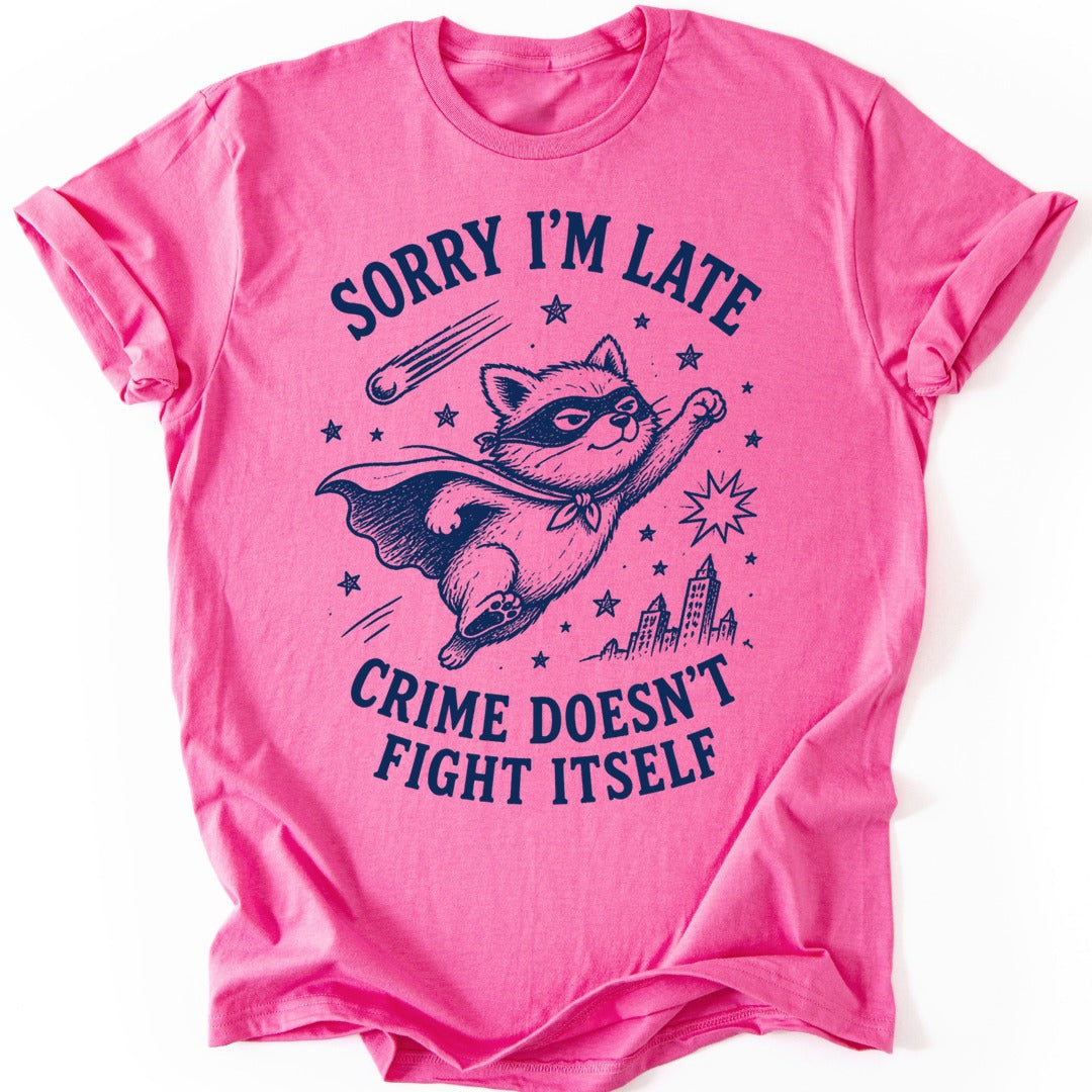 Superhero Raccoon T-shirt — Azalea