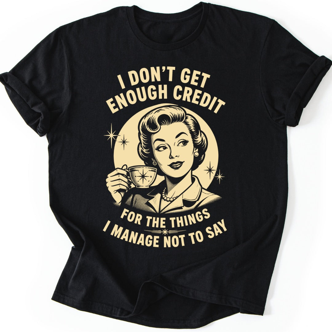 Enough Credit T-shirt — Black