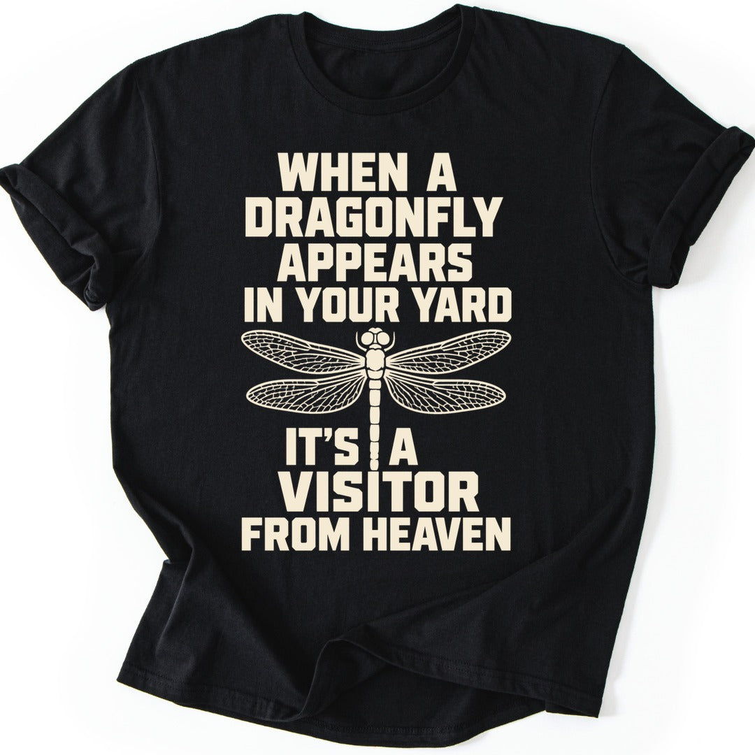 Dragonfly Visitor T-shirt — Black