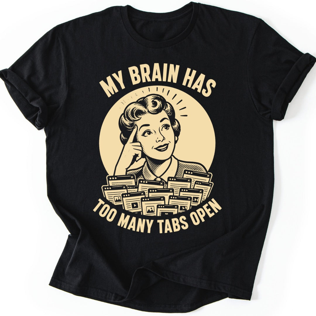 Too Many Tabs T-shirt — Black