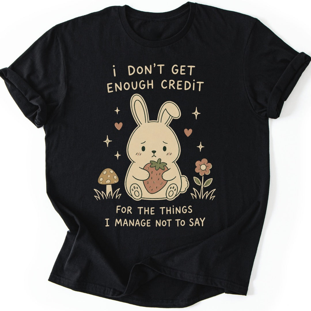Strawberry Bunny T-shirt — Black