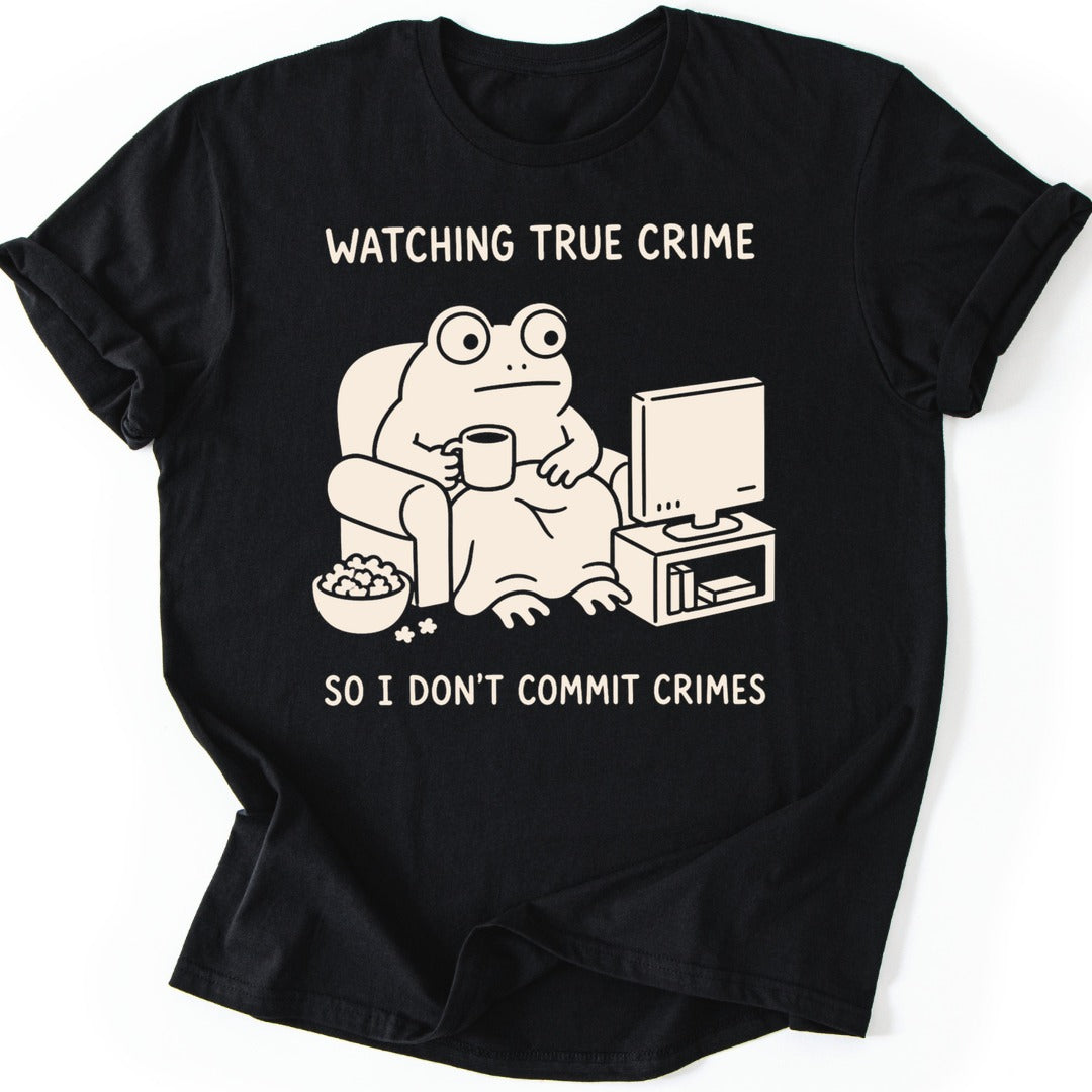 Couch Crime Frog T-shirt — Black