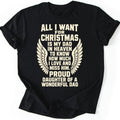 Christmas Dad Wings T-shirt — Black