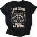 Mad Scientist Raccoon T-shirt — Black