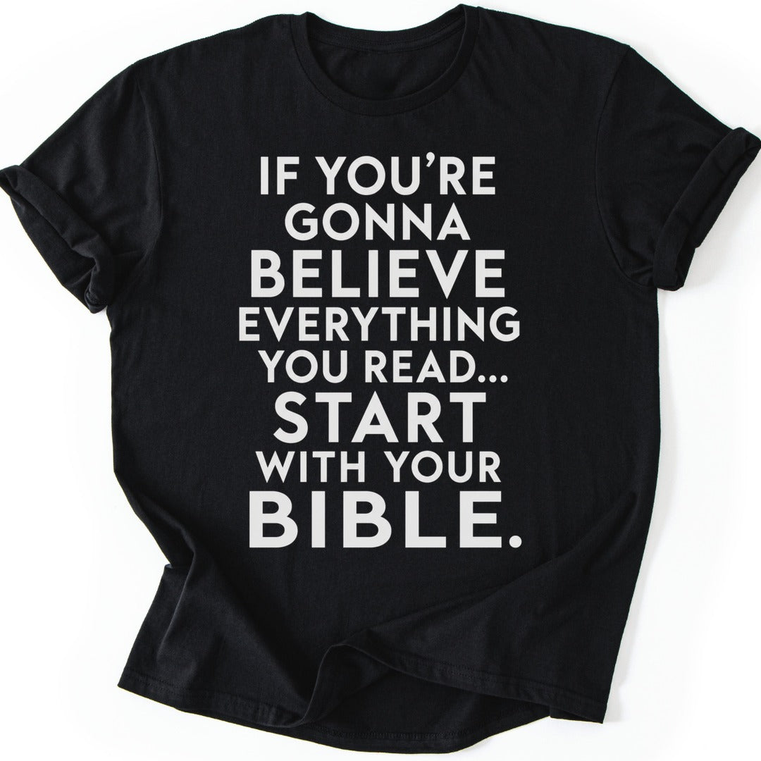 Start With Bible T-shirt — Black