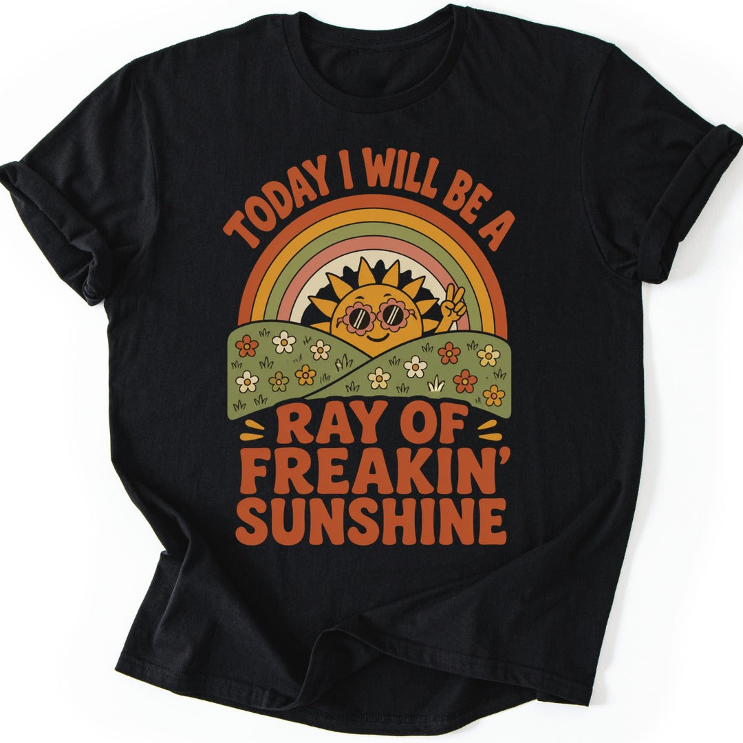 Sunshine Rainbow T-shirt — Black