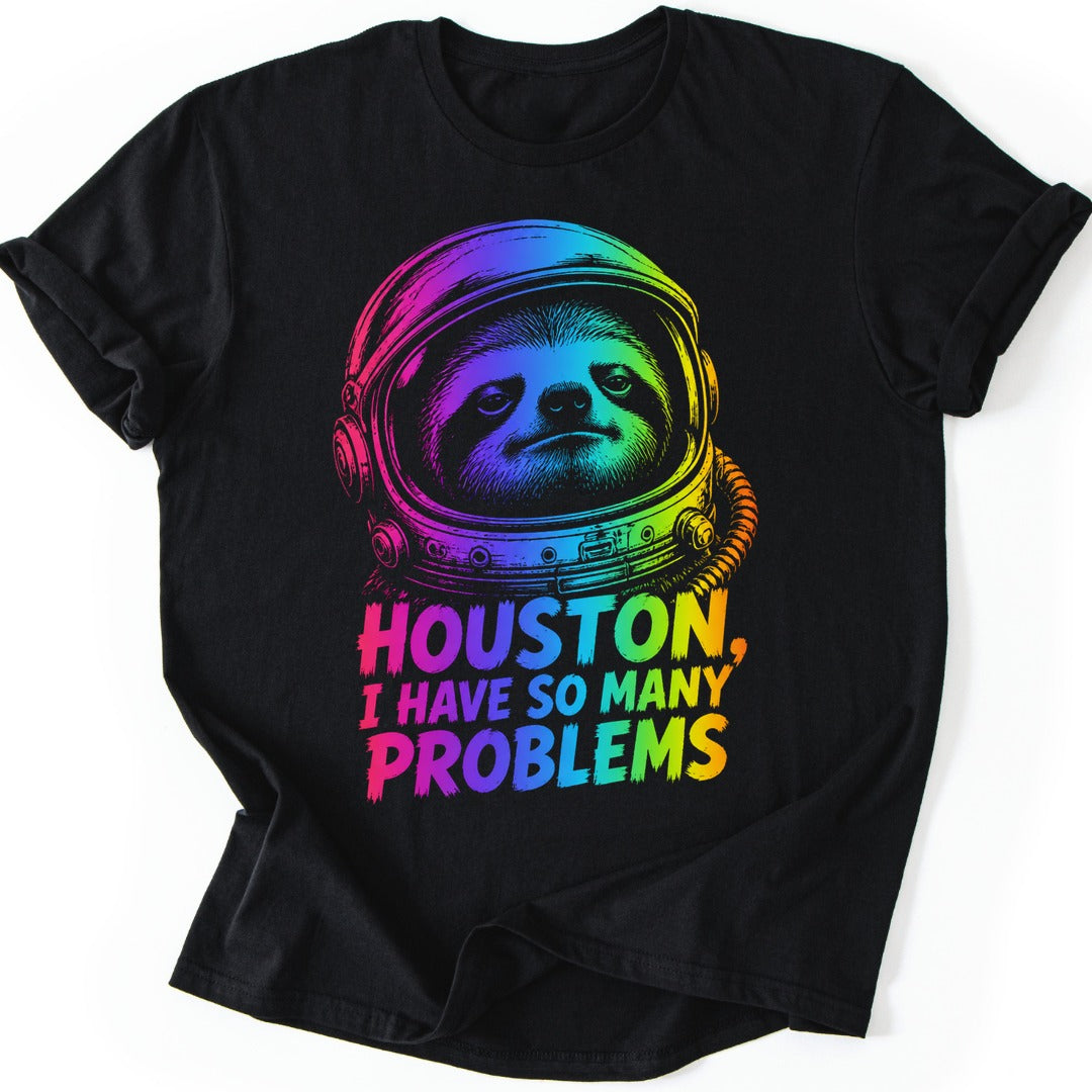 Astronaut Sloth T-shirt — Black