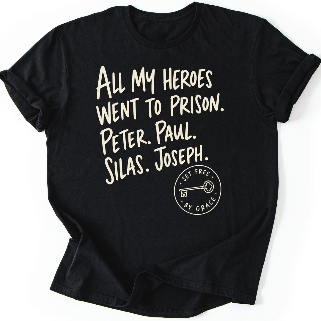 Prison Heroes T-shirt — Black
