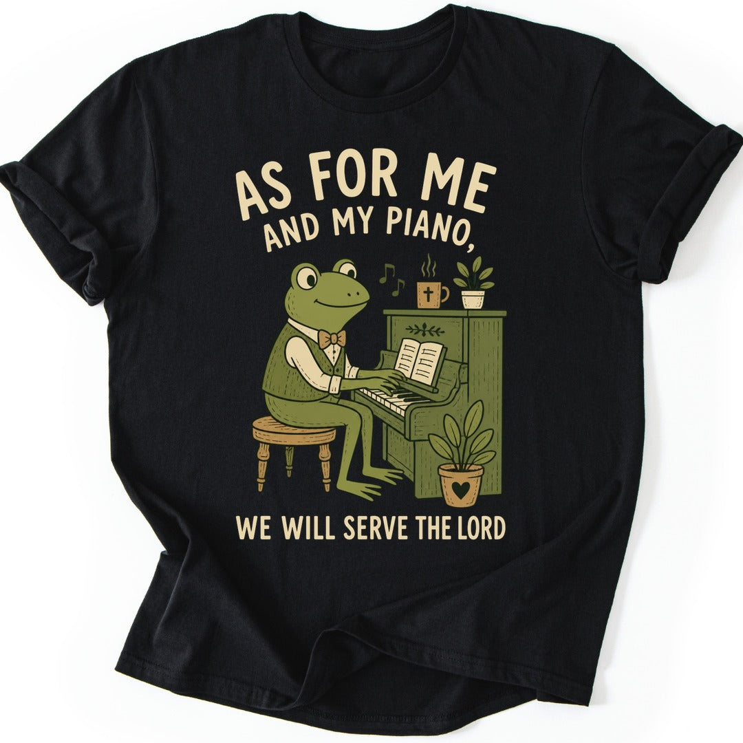Piano Frog T-shirt — Black