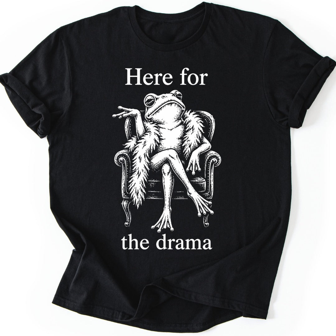 Feather Boa Frog T-shirt — Black