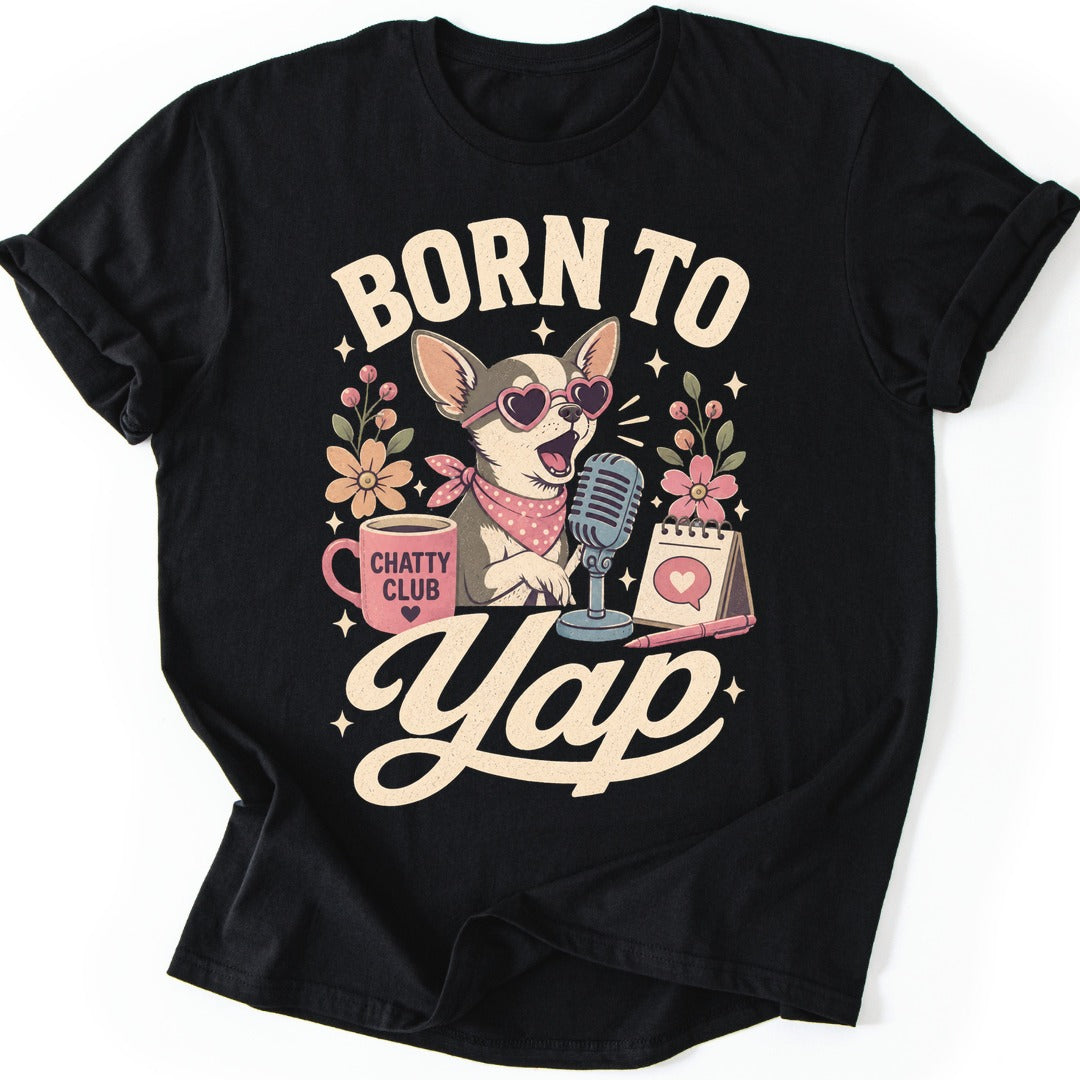 Yapping Chihuahua T-shirt — Black