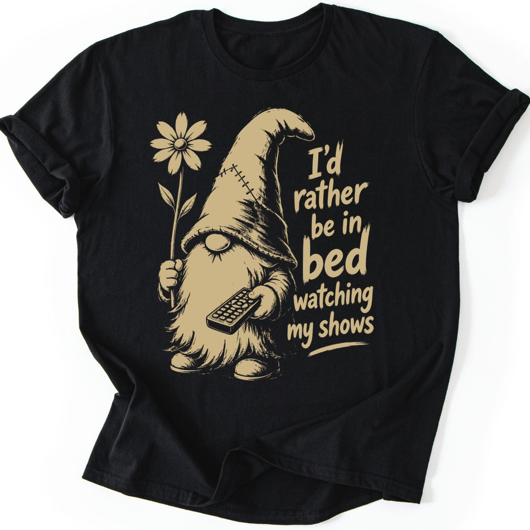 Bedtime Gnome T-shirt — Black