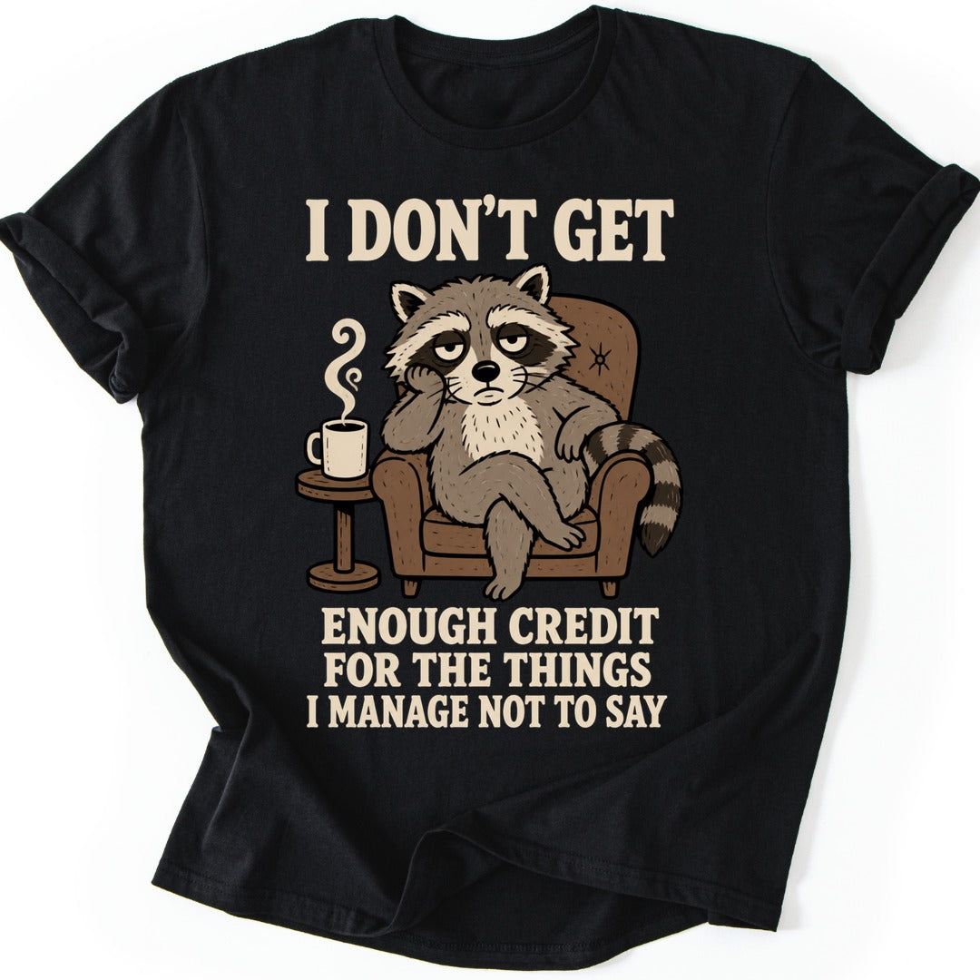 Grumpy Raccoon T-shirt — Black