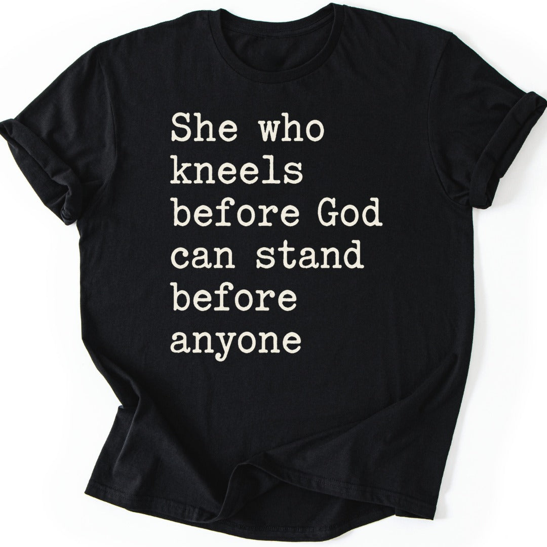 She Who Kneels T-shirt — Black