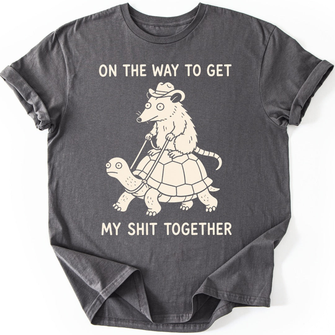 Possum Turtle T-shirt — Charcoal