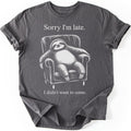 Reluctant Sloth T-shirt — Charcoal