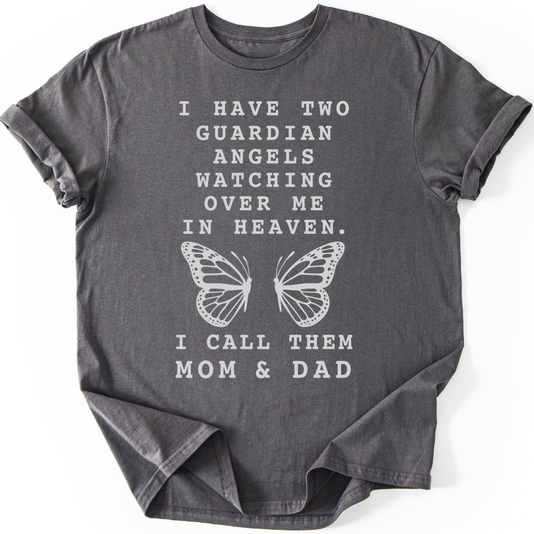 Butterfly Parents T-shirt — Charcoal