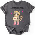 Letter Raccoon T-shirt — Charcoal