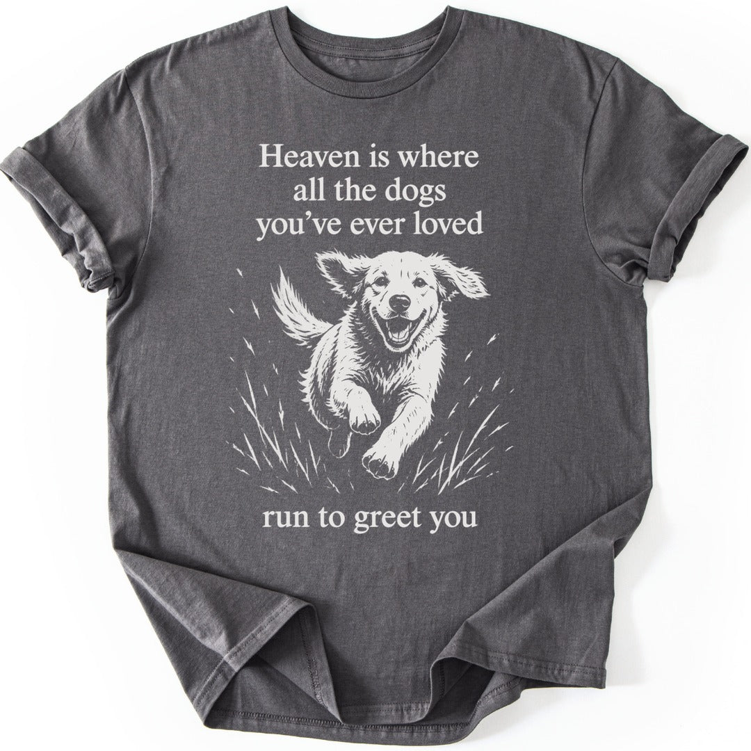 Greeting Dogs T-shirt — Charcoal