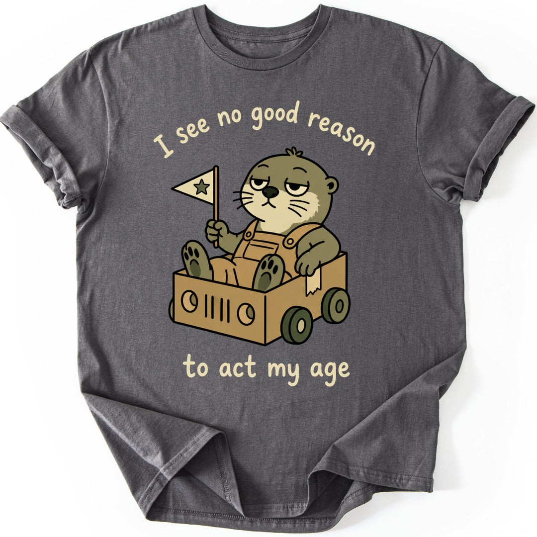 Otter Go-Kart T-shirt — Charcoal