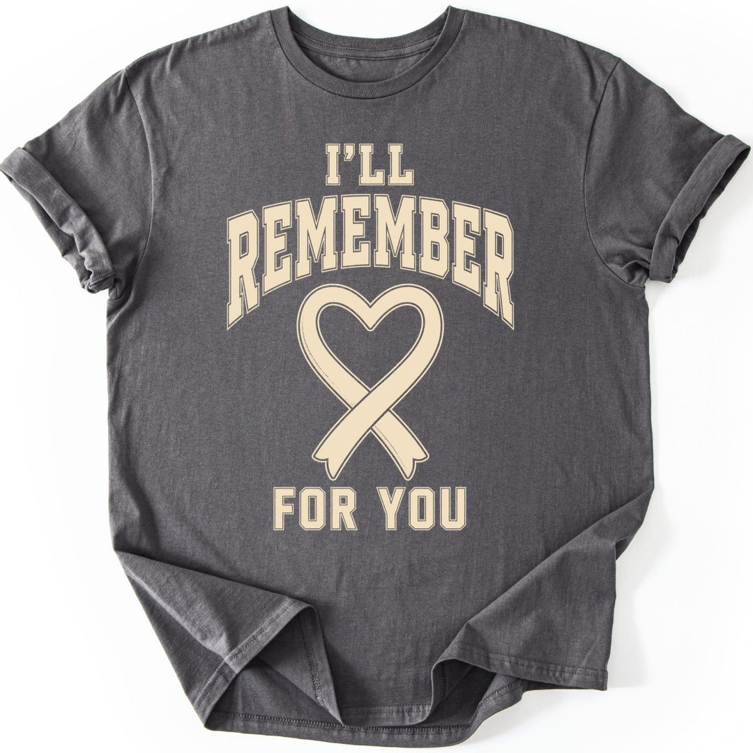 Remember Ribbon T-shirt — Charcoal