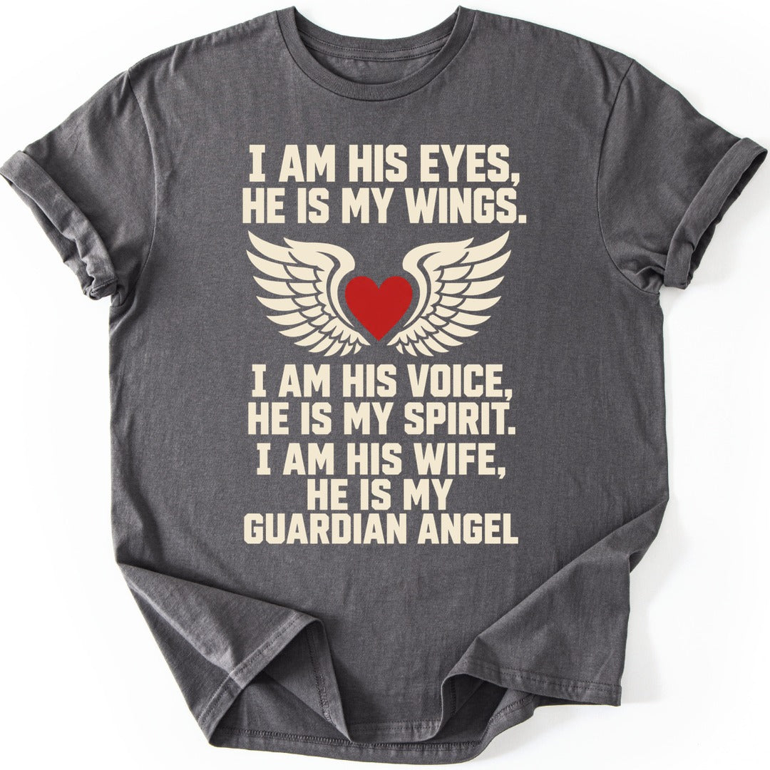 Guardian Angel Wife T-shirt — Charcoal