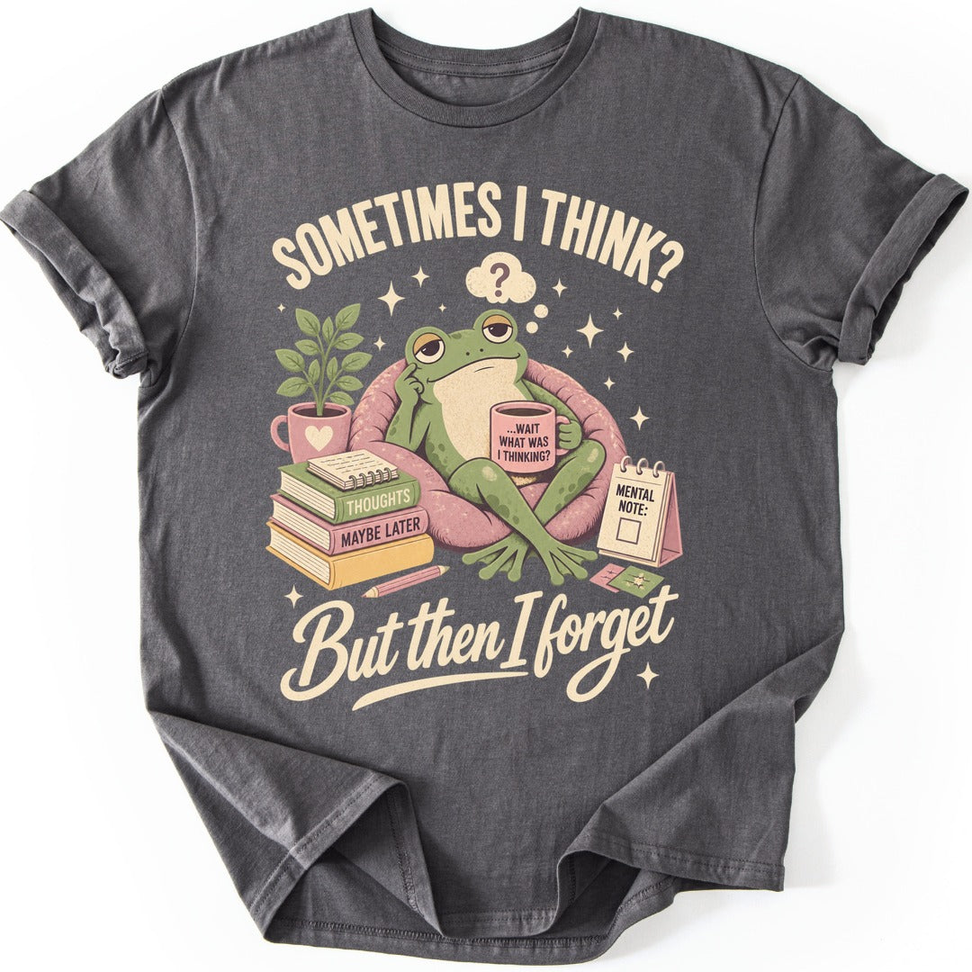 Forgetful Frog T-shirt — Charcoal