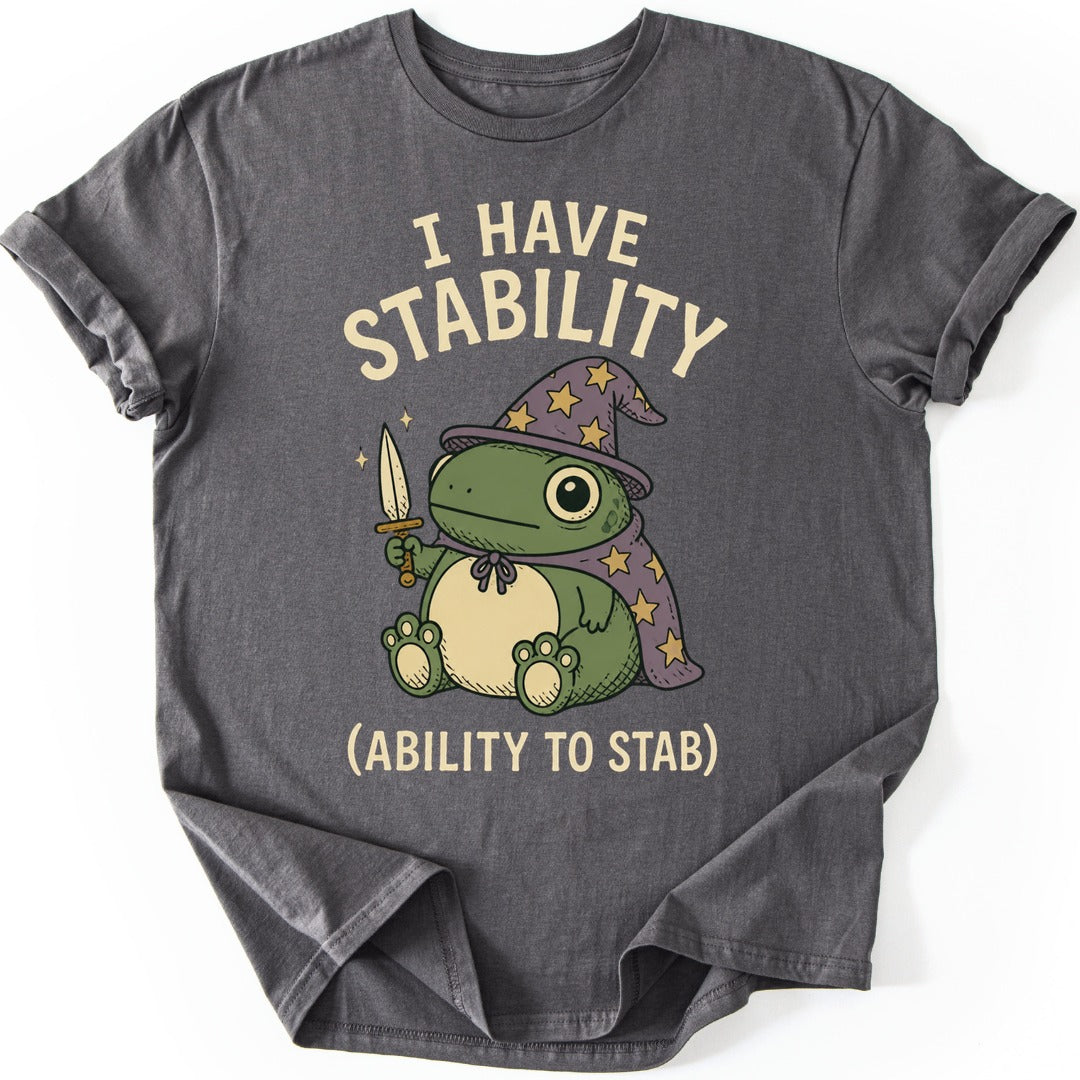 Stability Frog T-shirt — Charcoal