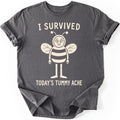 Tummy Ache Bee T-shirt — Charcoal