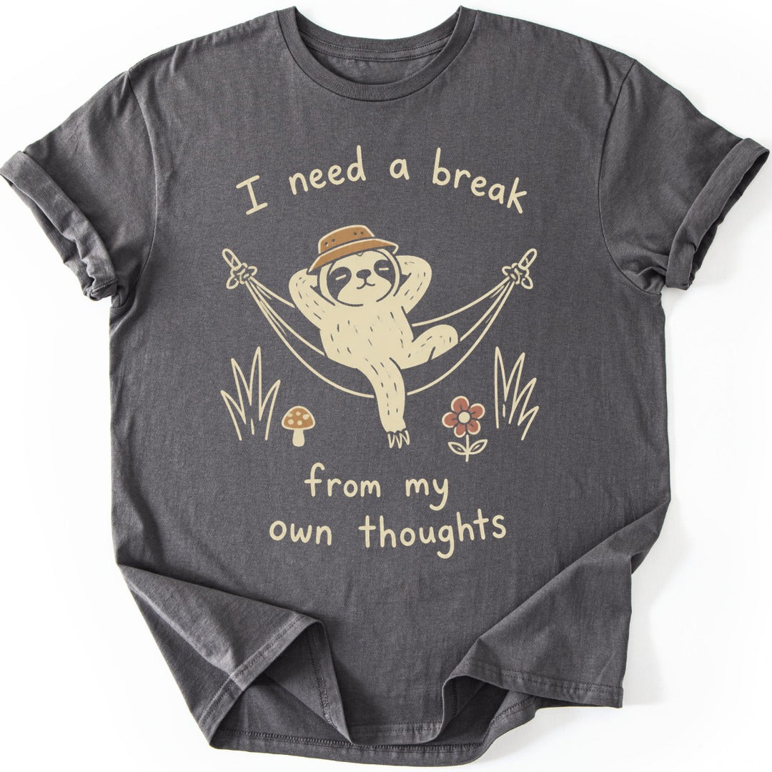 Hammock Sloth T-shirt — Charcoal