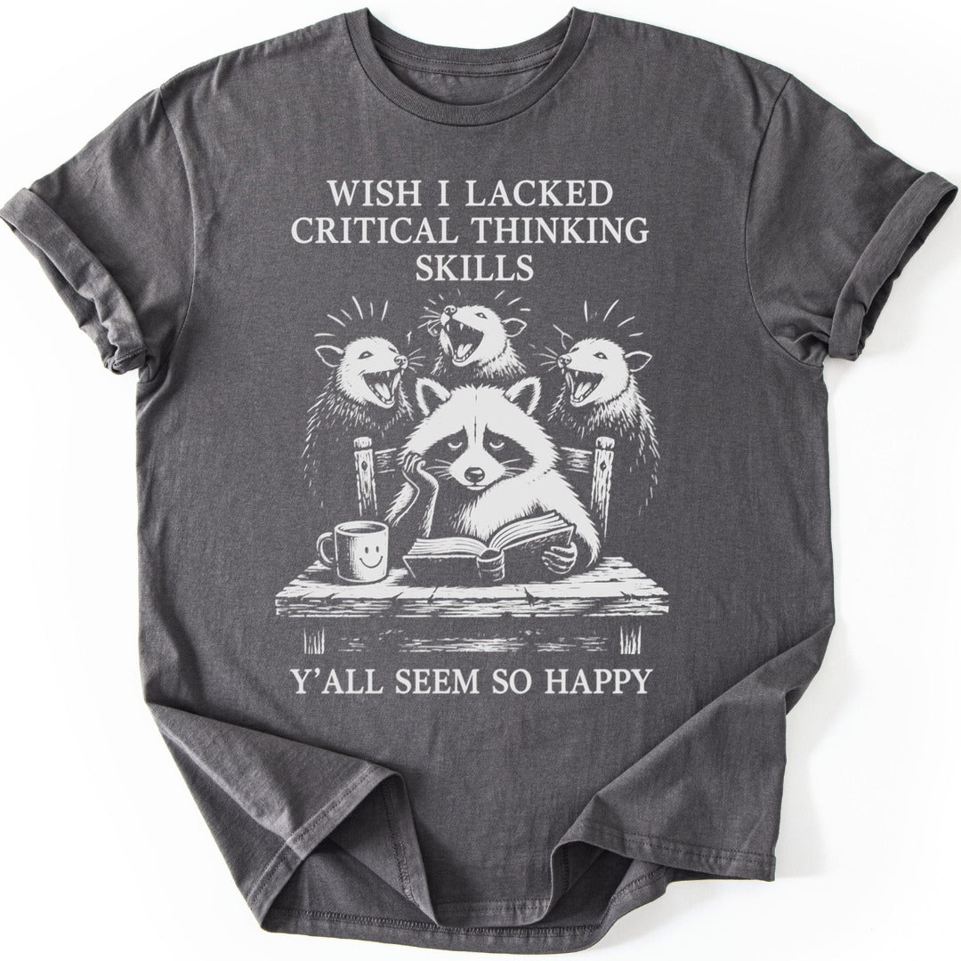 Critical Thinking T-shirt — Charcoal