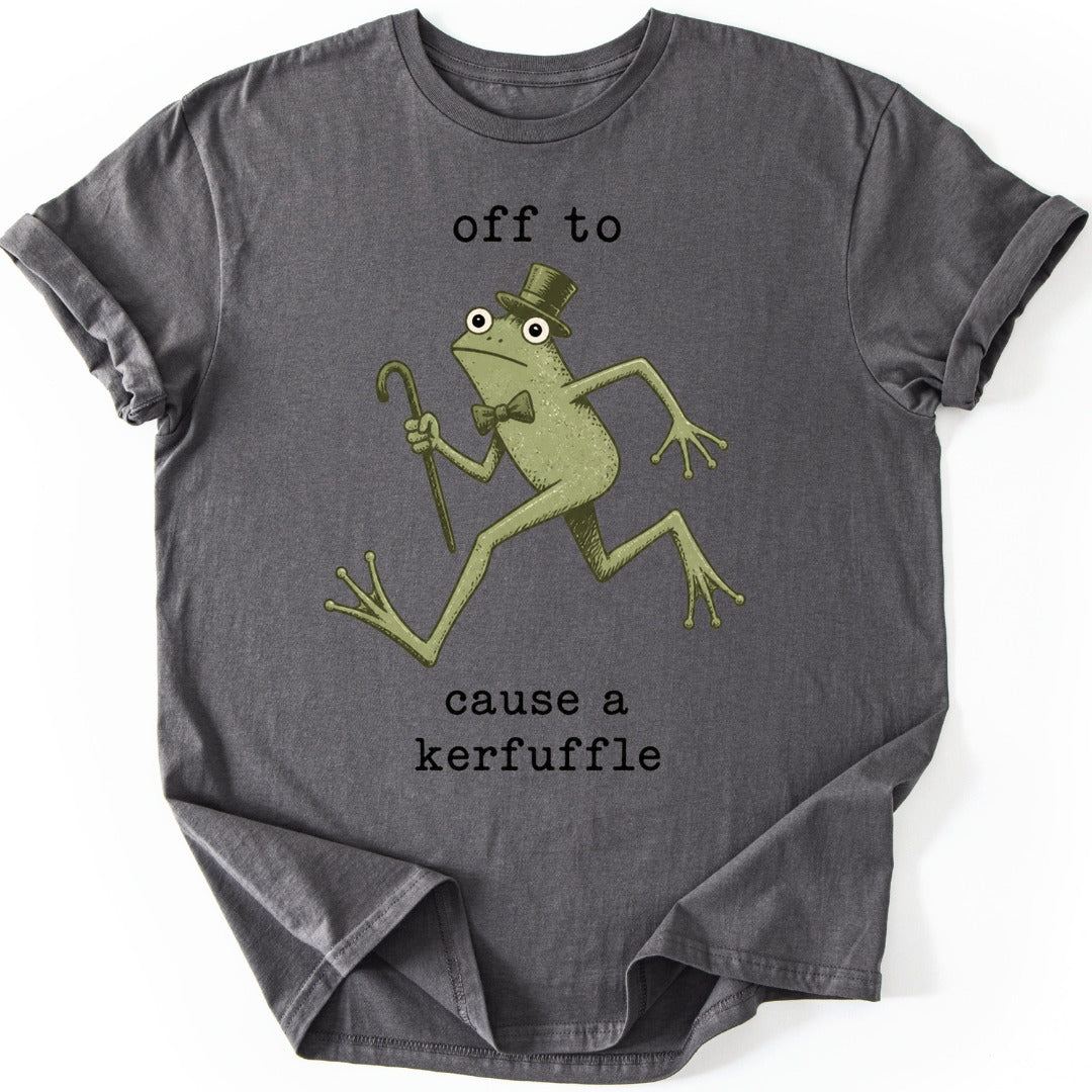 Dapper Frog T-shirt — Charcoal