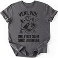Latin Raccoon T-shirt — Charcoal