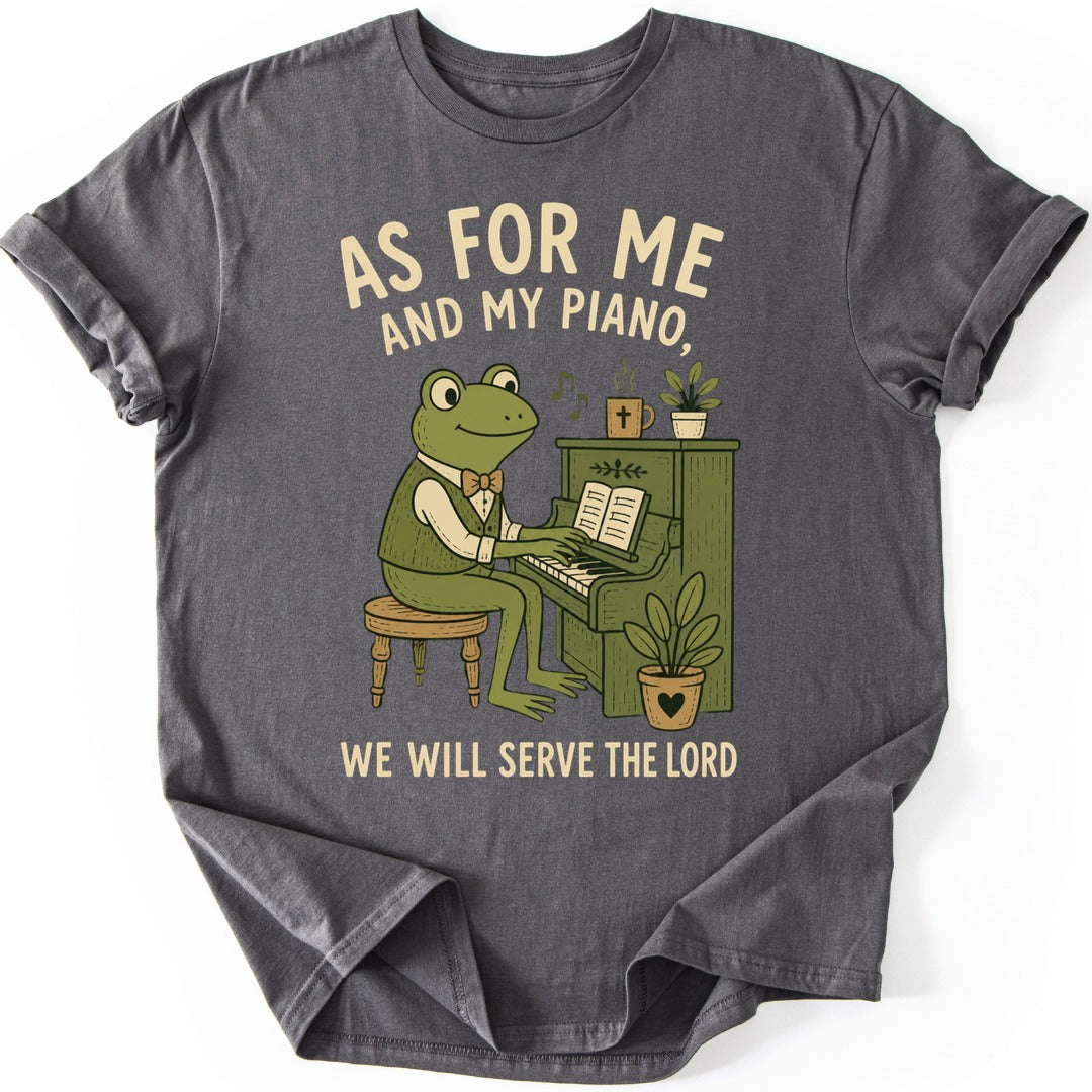 Piano Frog T-shirt — Charcoal