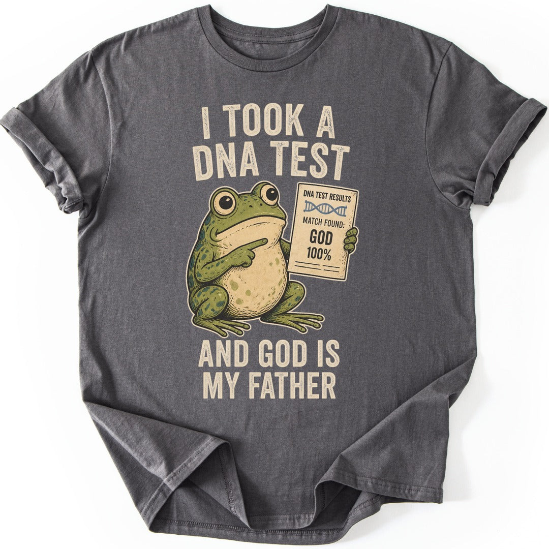 DNA Test Frog T-shirt — Charcoal