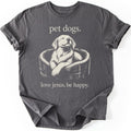 Happy Dog Bed T-shirt — Charcoal
