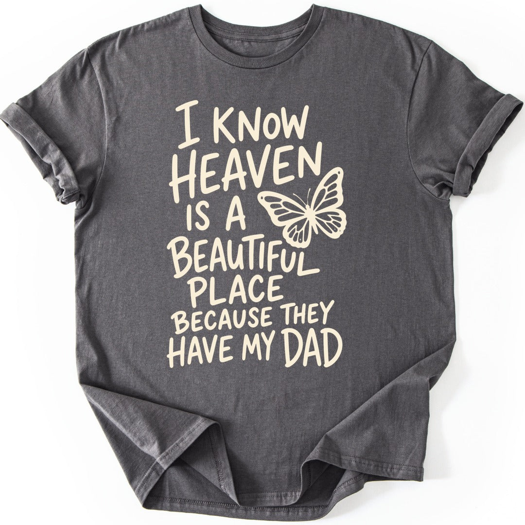 Butterfly Dad T-shirt — Charcoal