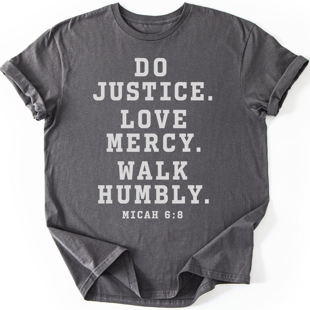 Walk Humbly T-shirt — Charcoal