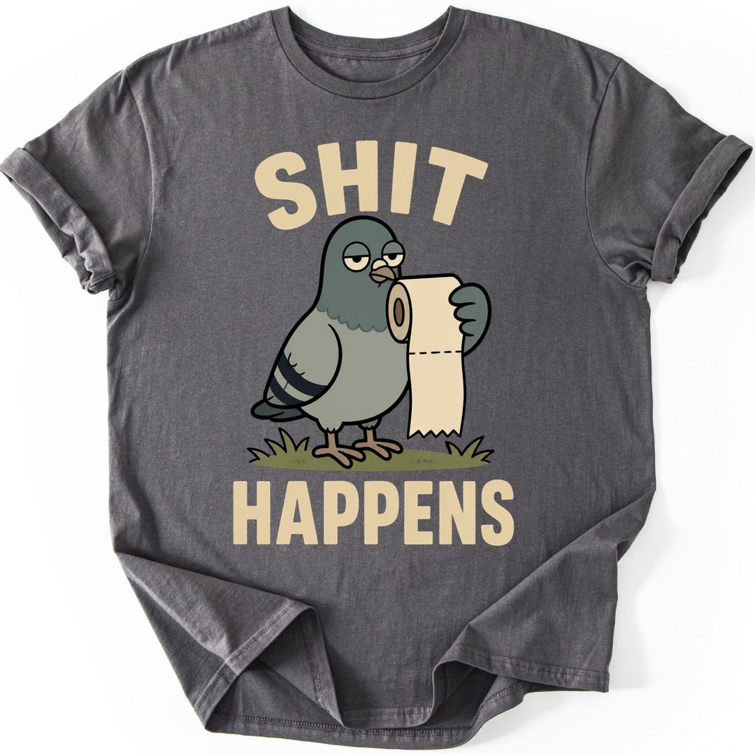 Toilet Paper Pigeon T-shirt — Charcoal