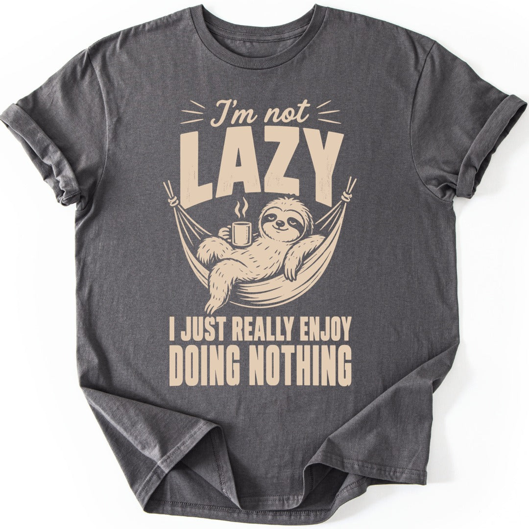 Lazy Sloth T-shirt — Charcoal