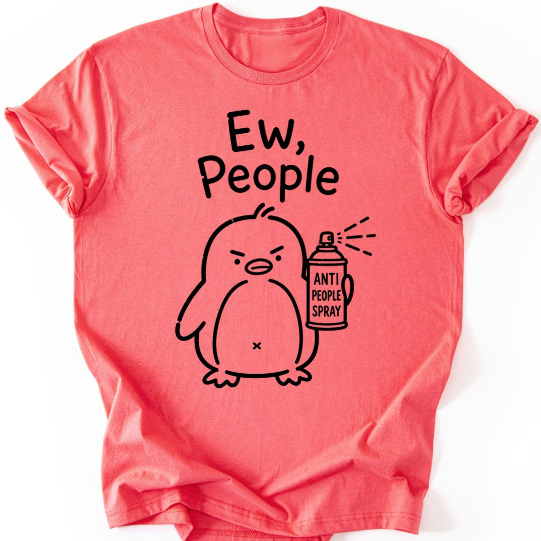 People Spray T-shirt — Coral Silk