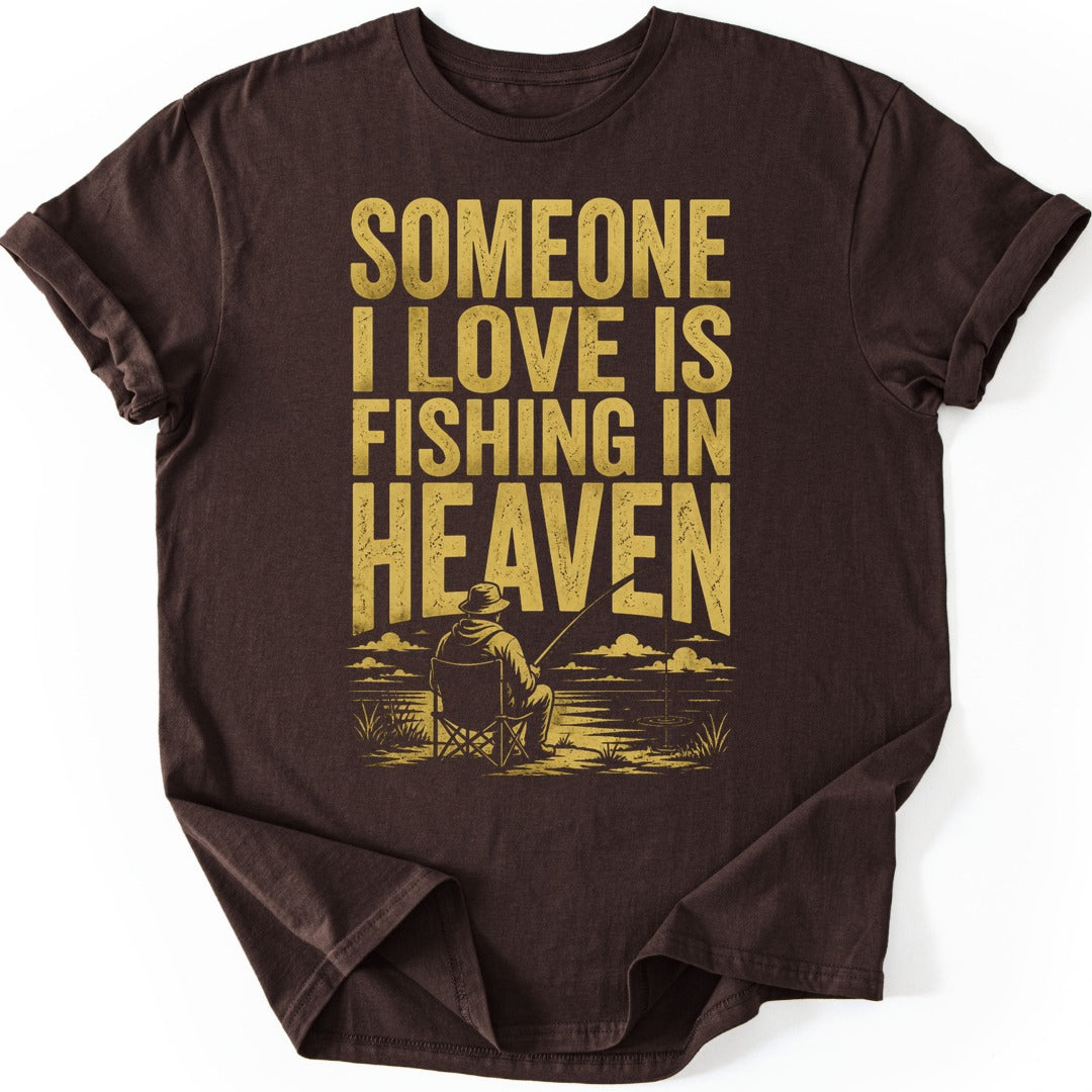 Fishing Heaven T-shirt — Dark Chocolate