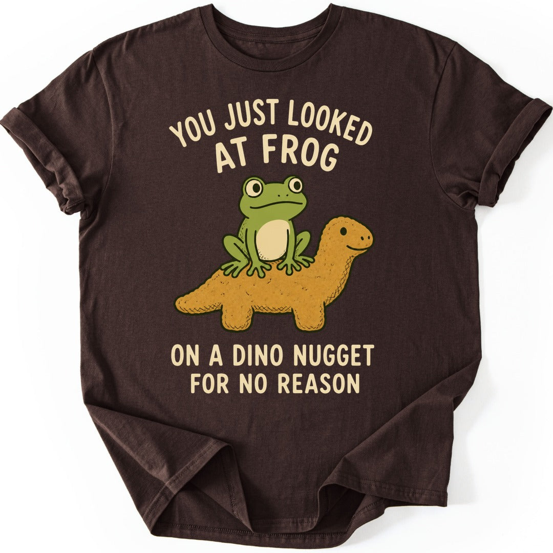 Dino Nugget Frog T-shirt — Dark Chocolate