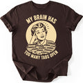 Too Many Tabs T-shirt — Dark Chocolate