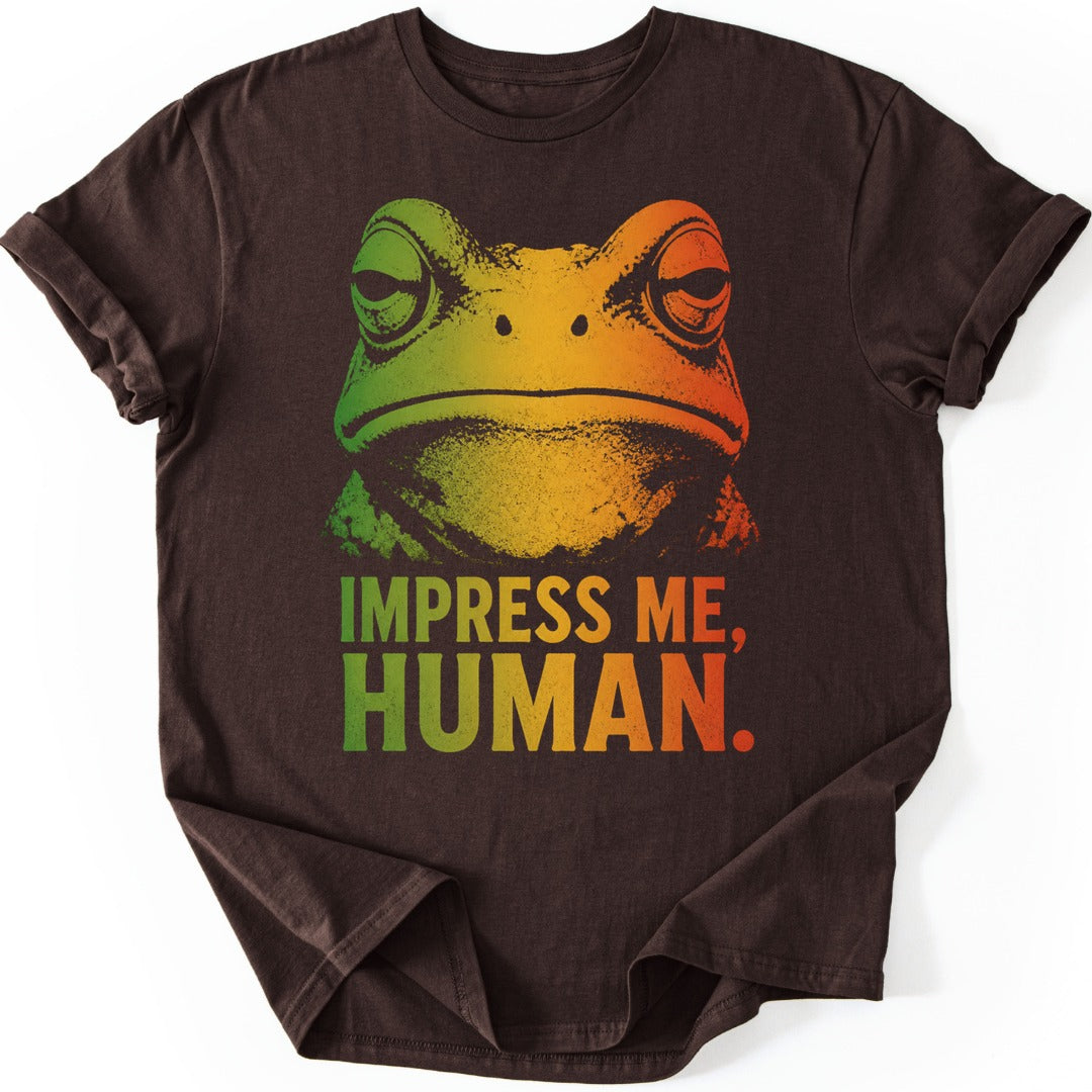 Grumpy Frog T-shirt — Dark Chocolate