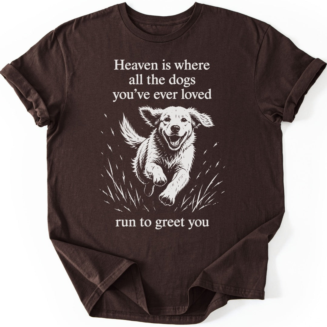 Greeting Dogs T-shirt — Dark Chocolate