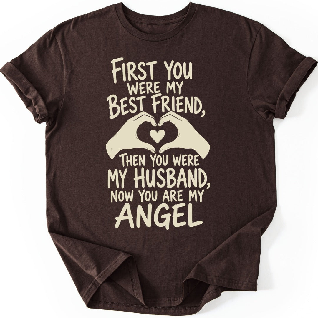 Best Friend Angel T-shirt — Dark Chocolate