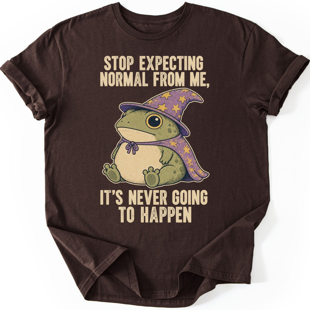 Never Normal Toad T-shirt — Dark Chocolate