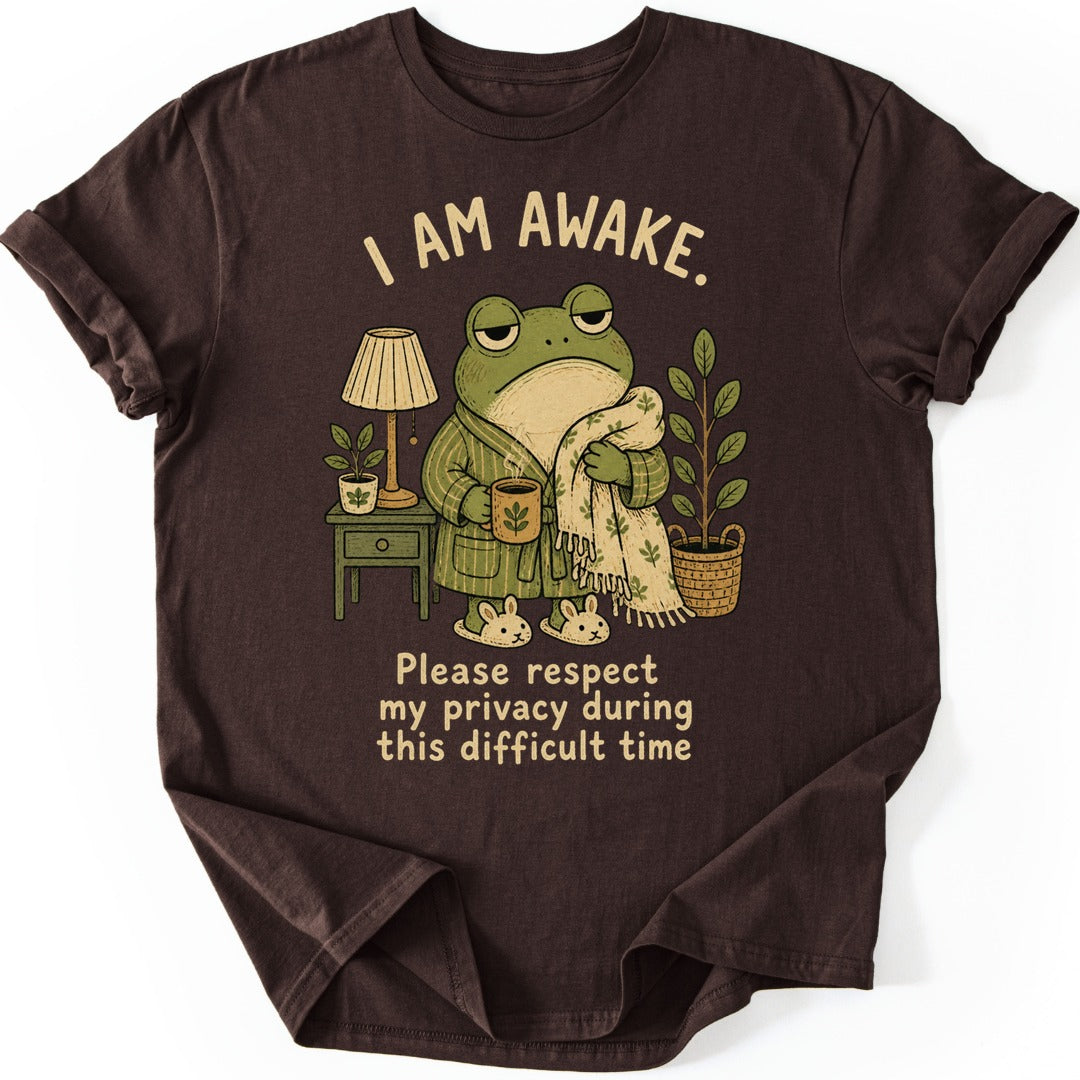 Barely Awake T-shirt — Dark Chocolate
