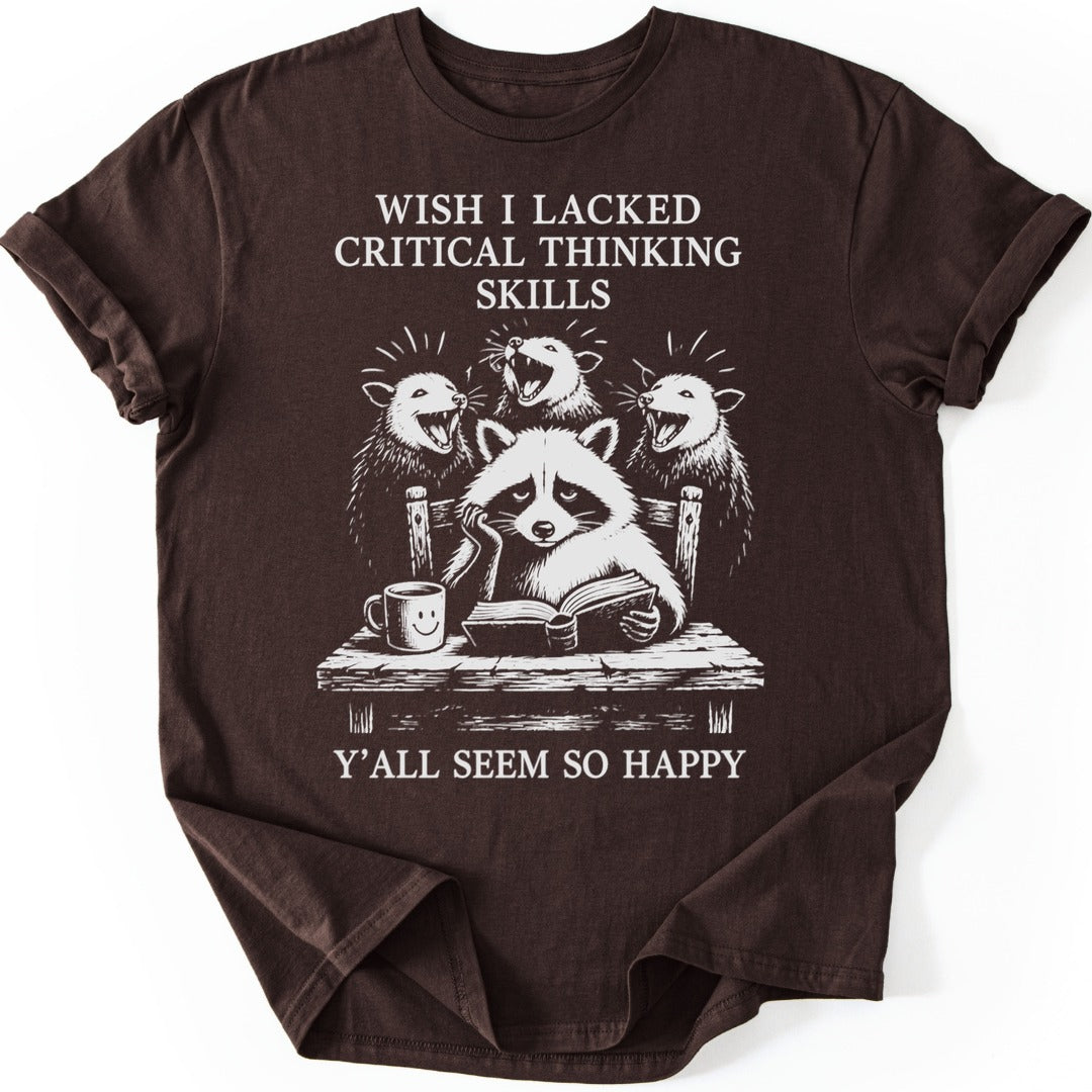 Critical Thinking T-shirt — Dark Chocolate